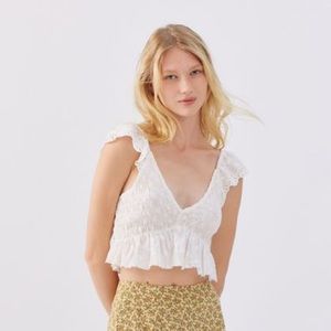 Urban Outfitters Dottie Smocked Blouse